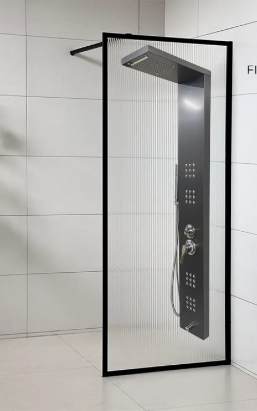 Sam Hazar Füme Duş Paneli ,Anti Finger Printed Duş Panel